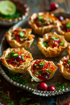 Cranberry Jalapeño Dip Tarts