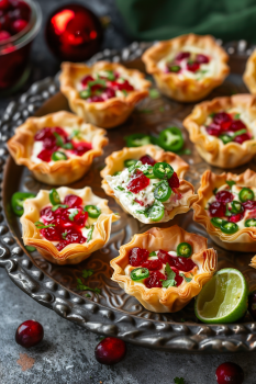 Cranberry Jalapeño Dip Tarts
