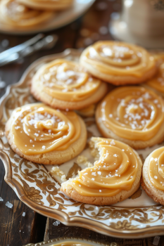 Salted Caramel Frosted Sugar Cookies