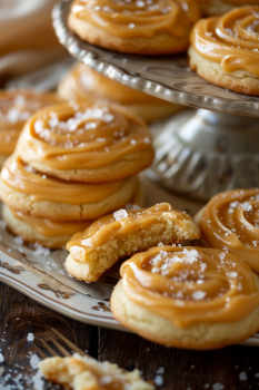 Salted Caramel Frosted Sugar Cookies