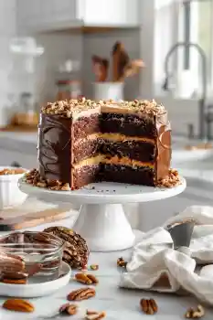 Caramel Pecan Chocolate Cake