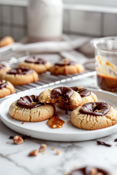 Twix Thumbprint Cookies