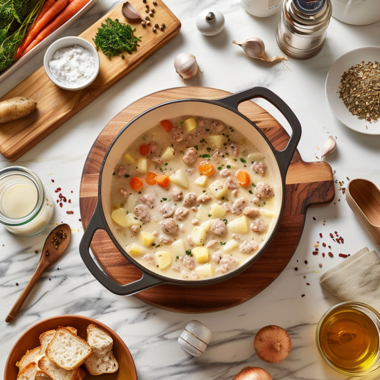 Perfect Creamy Chicken Sausage Stew Recipe: Hearty, Comforting One-Pot Meal 2 Creamy Chicken Sausage Stew