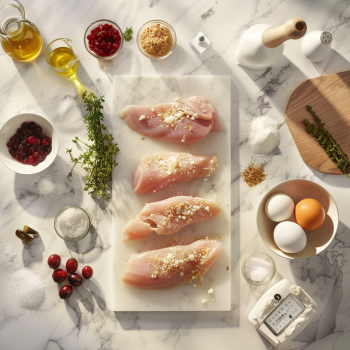 Crusted Turkey Fillets with Cranberry Sauce