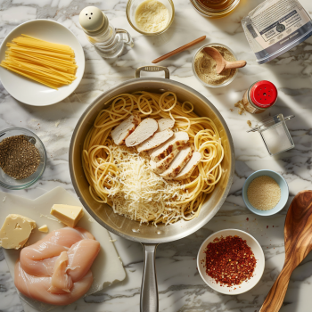 Perfect Creamy Cajun Garlic Chicken Spaghetti with Three Cheeses Recipe: Bold, Velvety Pasta Main 2 Creamy Cajun Garlic Chicken Spaghetti with Three Cheeses