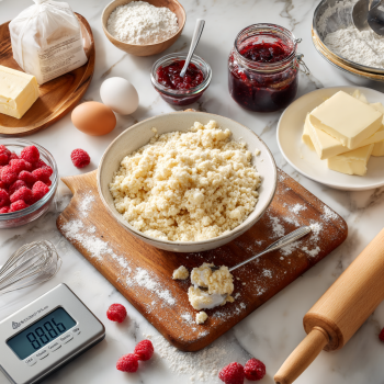 Perfect Raspberry-Filled Almond Snow Recipe: Delicate, Nutty Holiday Cookies 2 Raspberry-Filled Almond Snow