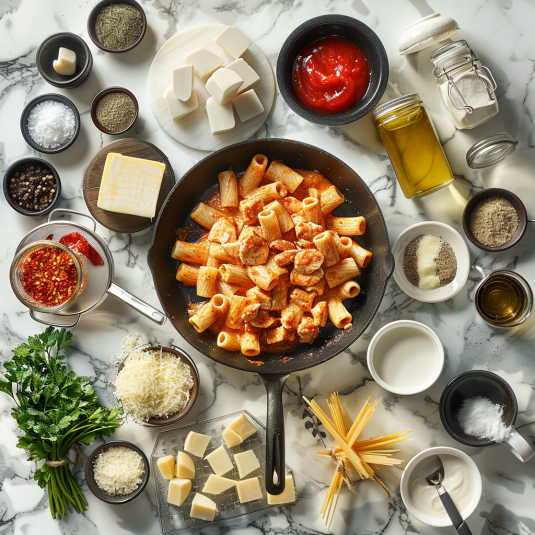 Creamy Cajun Garlic Parmesan Chicken Rigatoni